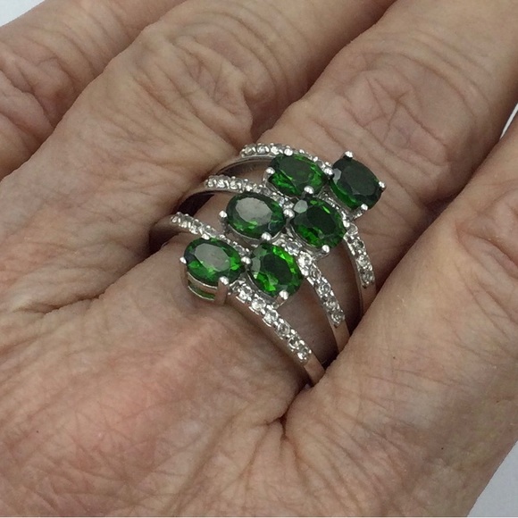 Sz 7 Genuine Chrome Diopside Ring NWOT - Picture 5 of 5